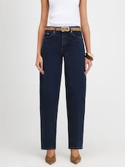 River Island Blue Core Barrel Jeans - Image 3 of 4