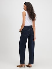 River Island Blue Core Barrel Jeans - Image 4 of 4