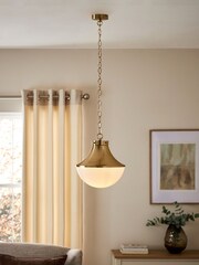 Brass Hardwick Dual Mount Height Adjustable Ceiling Light - Image 1 of 5