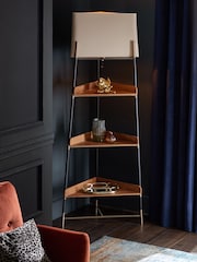 Black Hudson Shelf Floor Lamp - Image 1 of 5