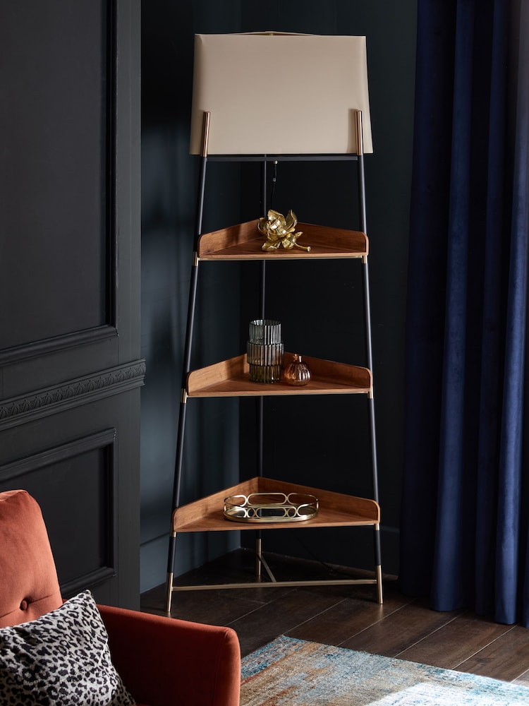 Black Hudson Shelf Floor Lamp - Image 2 of 5