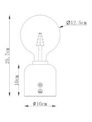 White Terrazzo Rechargeable Touch Wireless Table Lamp - Image 4 of 7