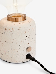 White Terrazzo Rechargeable Touch Wireless Table Lamp - Image 7 of 7