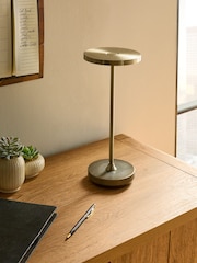 Brass Hartwell Rechargeable Touch Wireless Table Lamp - Image 2 of 6