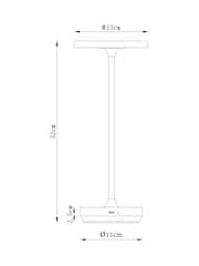 Brass Hartwell Rechargeable Touch Wireless Table Lamp - Image 4 of 6
