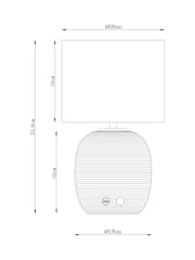 Ivory Hadleigh Rechargeable Touch Wireless Table Lamp - Image 4 of 6