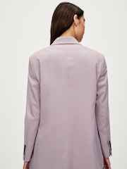 Lilac Purple Oversized Double Breasted Blazer - Image 4 of 7