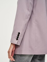 Lilac Purple Oversized Double Breasted Blazer - Image 5 of 7