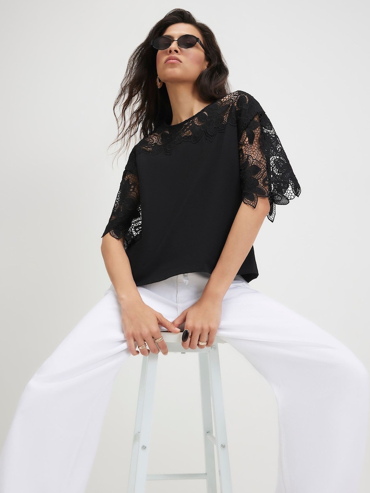 River Island カットワークスリーブトップス - 画像 1 / 4