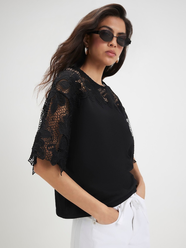 River Island カットワークスリーブトップス - 画像 2 / 4