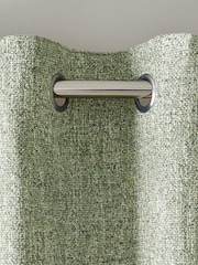 Green Bobble Texture Blackout/Thermal Eyelet Curtains - Image 4 of 5