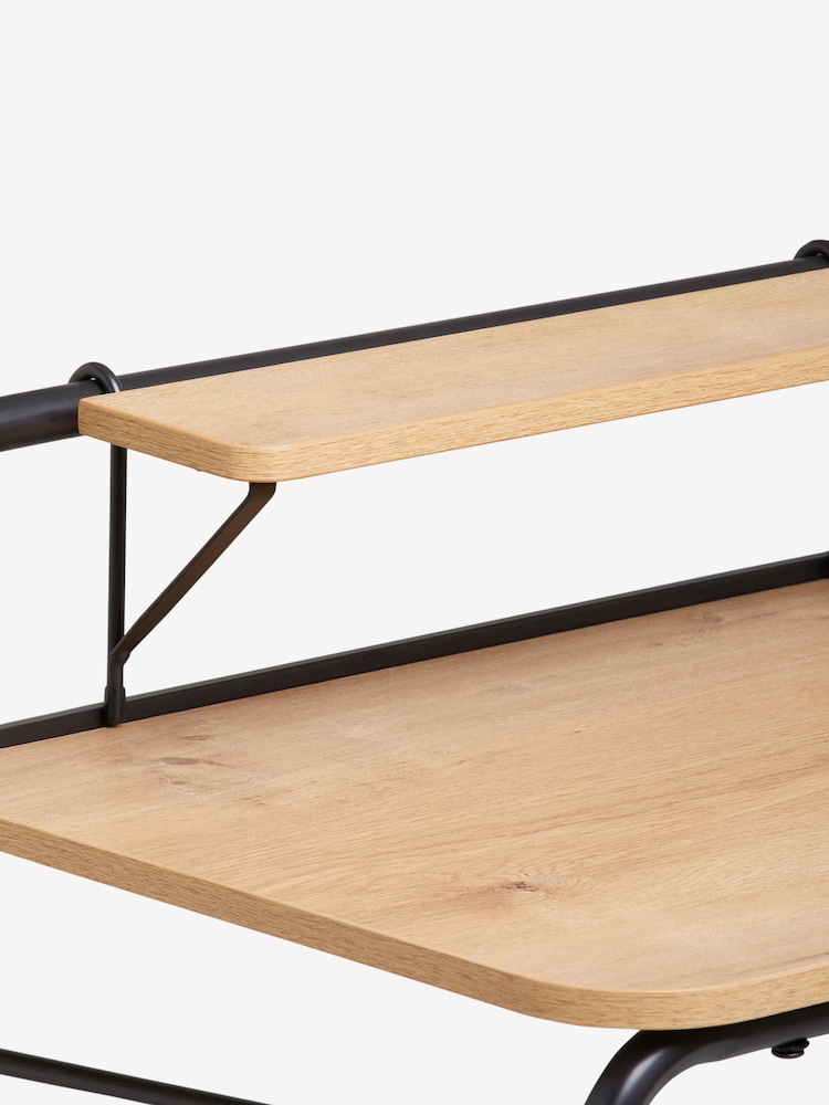 Black Elliot Oak Effect Standard Desk - Image 2 of 6