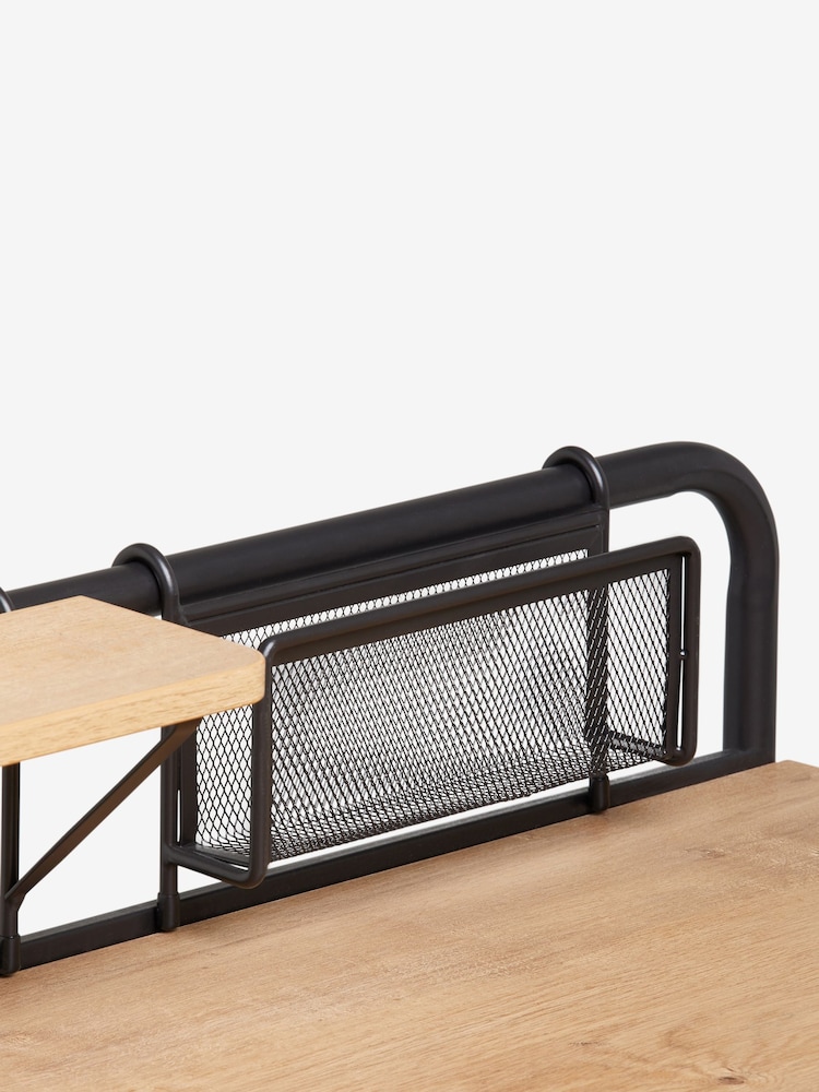 Black Elliot Oak Effect Standard Desk - Image 7 of 7 Black Elliot Oak Effect Standard Desk - Image 7 of 7