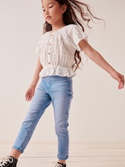 Bright Blue Regular Length Stretch Jeggings (3-16yrs) - Image 1 of 10