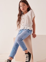 Bright Blue Regular Length Stretch Jeggings (3-16yrs) - Image 2 of 10
