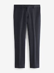 Navy Blue Prince of Wales Tailored fit Check Suit: Trousers - Image 6 of 9