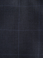 Navy Blue Prince of Wales Tailored fit Check Suit: Trousers - Image 8 of 9
