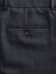 Navy Blue Prince of Wales Tailored fit Check Suit: Trousers - Image 9 of 9