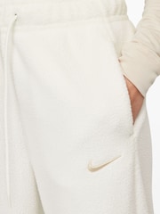 Nike White Borg Wide Leg Joggers - Image 3 of 3