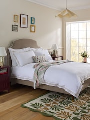 Nina Campbell Clabon Dark Natural Lowndes Upholstered Ottoman Storage Bed Frame - Image 1 of 6