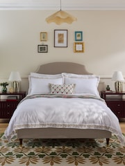 Nina Campbell Clabon Dark Natural Lowndes Upholstered Ottoman Storage Bed Frame - Image 2 of 6