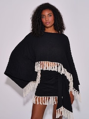 South Beach Fringe Poncho Cover-Up - Obrázek 1 z 5