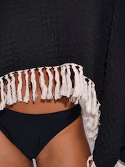 South Beach Fringe Poncho Cover-Up - Obrázek 4 z 5