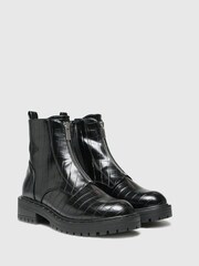 Schuh Ashlyn Croc Front Zip Boots - Image 2 of 4