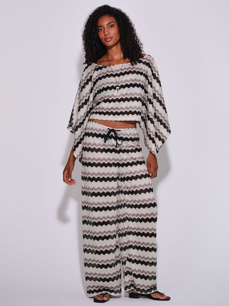 South Beach Crochet Wide Leg Trousers - Obrázek 1 z 4