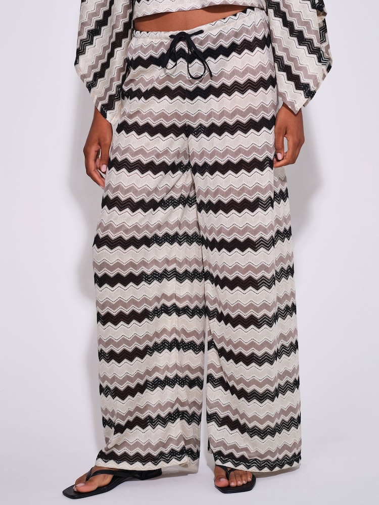 South Beach Crochet Wide Leg Trousers - Obrázek 4 z 4