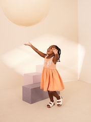 Orange Butterfly 100% Cotton Dress (3mths-7yrs) - Image 2 of 7