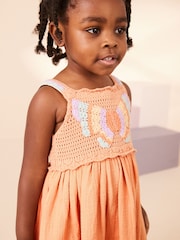 Orange Butterfly 100% Cotton Dress (3mths-7yrs) - Image 4 of 7