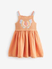 Orange Butterfly 100% Cotton Dress (3mths-7yrs) - Image 5 of 7