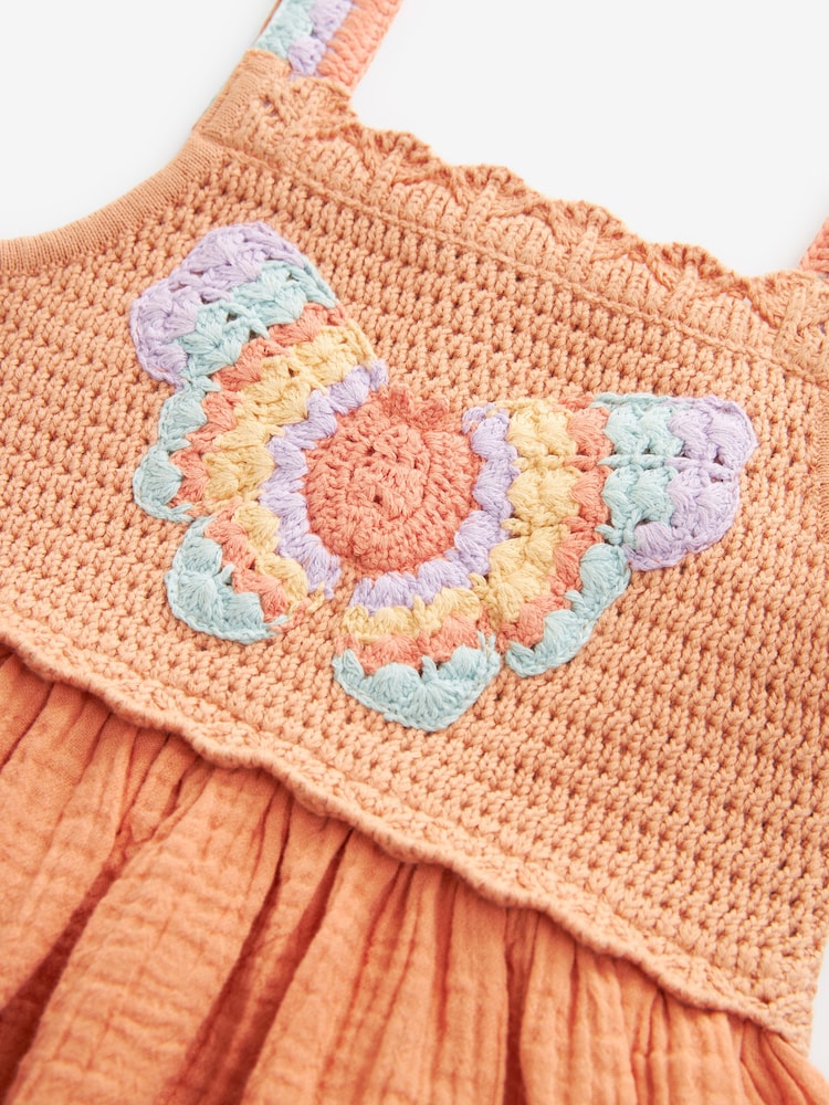 Orange Butterfly 100% Cotton Dress (3mths-7yrs) - Image 7 of 7