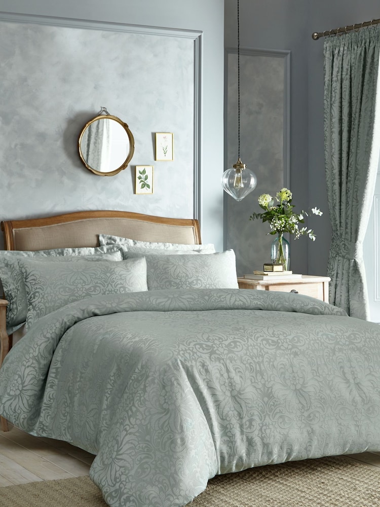 Appletree Green Worcester Jacquard Duvet Cover Set - Image 1 of 3
