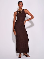 South Beach Brown Ruffle Maxi Skirt - Image 1 of 4