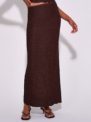 South Beach Brown Ruffle Maxi Skirt - Image 4 of 4