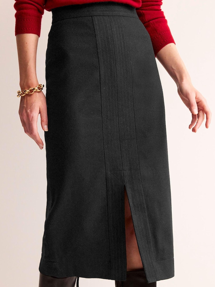 Boden Black Wool Pencil Skirt - Image 1 of 5