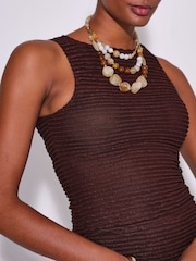 South Beach Ruffle Sleeveless Top - Imaginea 4 din 5
