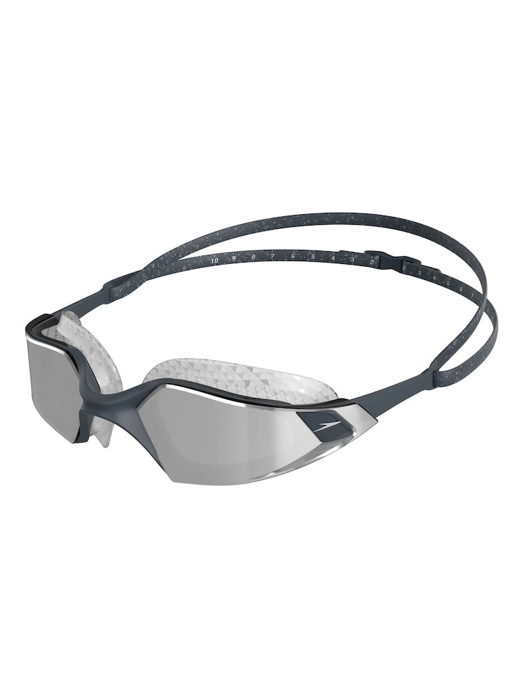 Speedo Grey Adults Aquapulse Pro Mirror Goggles - Image 1 of 4