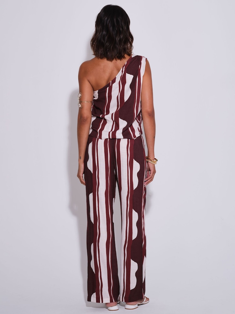 South Beach Striped One Shoulder Top - Bild 2 von 4