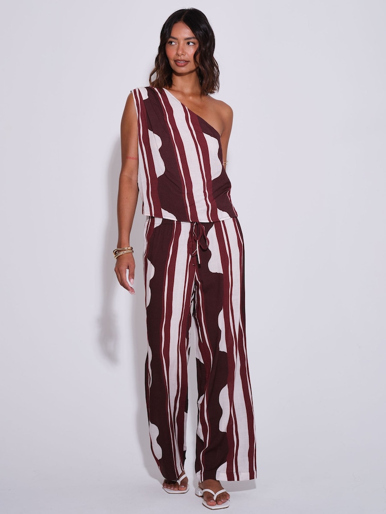 South Beach Striped One Shoulder Top - Bild 4 von 4
