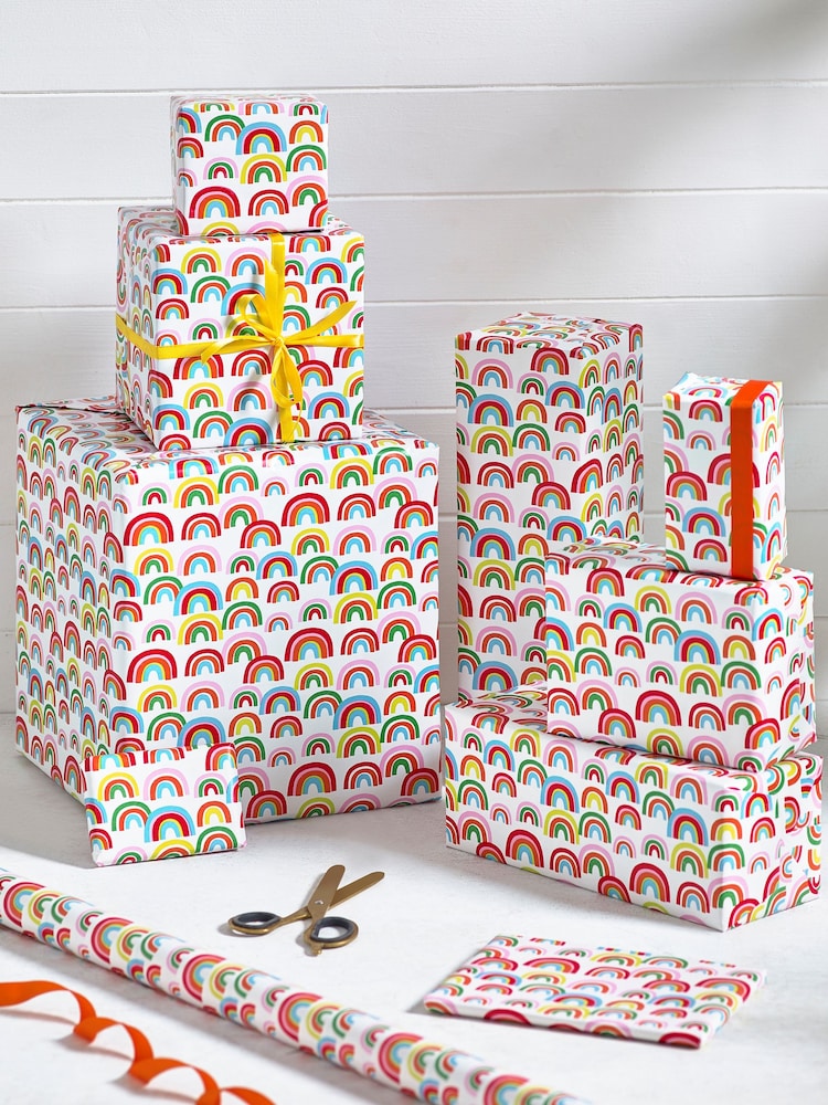 Multi Rainbows 10 Metre Wrapping Paper - Image 1 of 4