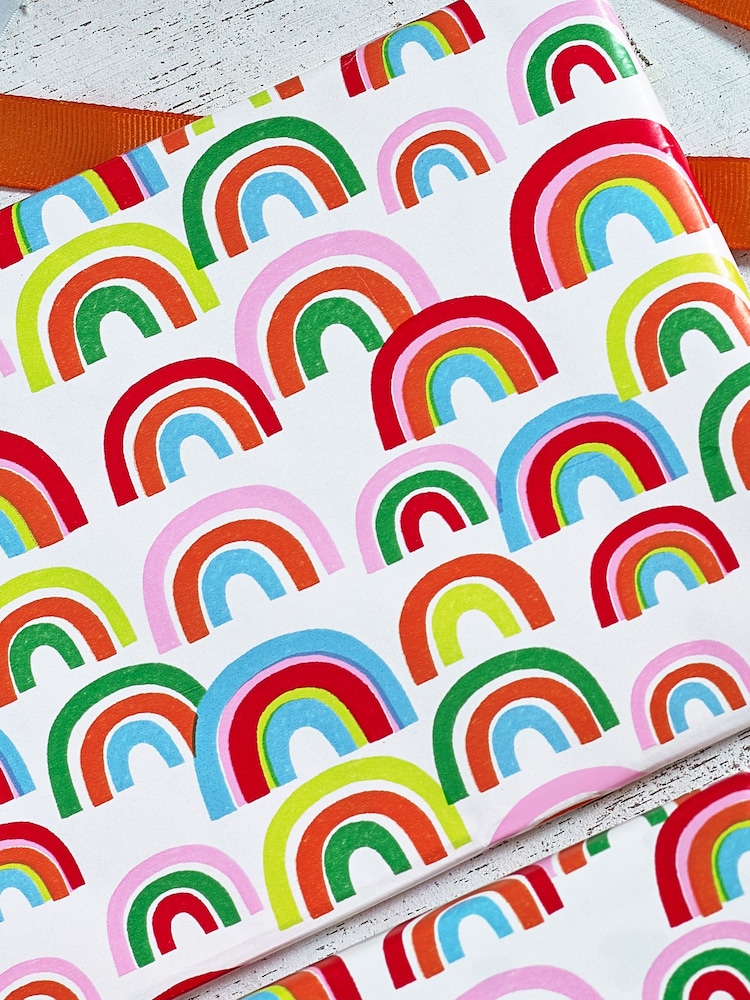 Multi Rainbows 10 Metre Wrapping Paper - Image 2 of 4