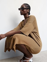 Mango Knitted Dress with Openings - Image 5 of 9