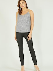 Yumi Silver Sequin Vest Top - Image 2 of 4