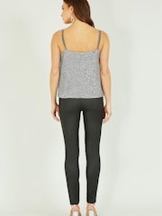Yumi Silver Sequin Vest Top - Image 3 of 4