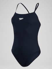Speedo Blue Womens Endurance+ Thin Strap Swimsuit - Image 6 of 6
