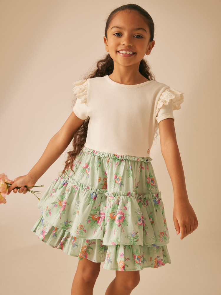Laura Ashley Ecru and Green Holiday Twofer - Image 1 of 13