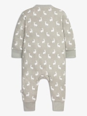 The Little Tailor Baby Front Zip Soft 100% Cotton Sleepsuit - Image 5 of 7